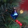 25 Pieces Blue Glass Vintage Christmas Ornaments Mini Bulk Decorative Ornaments X Mas Balls for Halloween, Christmas Tree
