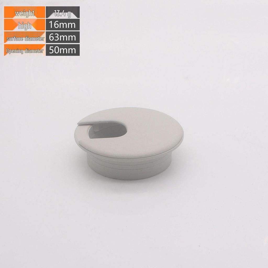 Round Plastic Cable Box for Desk Accessories - Cable Grommet for Office and Computer Desk Organization