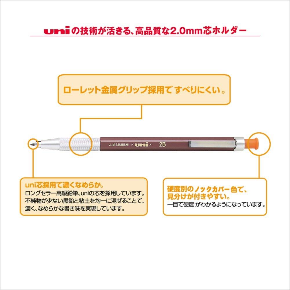 Mitsubishi Pencil Mechanical Pencil Uniholder 2 Architectural 2B Orange MH5002B