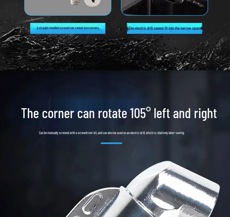 Elektrischer Winkelbohradapter mit Dreibackenfutter für enge Räume