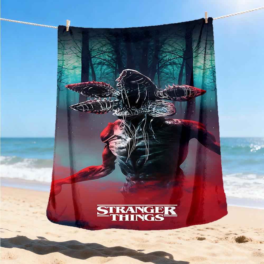 1ks Deka Stranger Things Venkovní Lehká Flanelová Přikrývka Na Cestování, Kempování, Obývací Pokoj, Pohovku, Židli Měkká