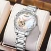 New Limited Edition Mechanical Women Watches Top Brand Luxury Diamond Design Ceramic Stainless Steel Band Automatic Female Watch