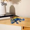 3D Printed Chameleon Figurine Movable Eyes Mini Lizard Figure Articulated Animal Model Toy Home Office Bookshelf Desktop Decoration Ornament