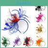 Elegante Fascia Floreale con Piume per Accessori Capelli da Donna