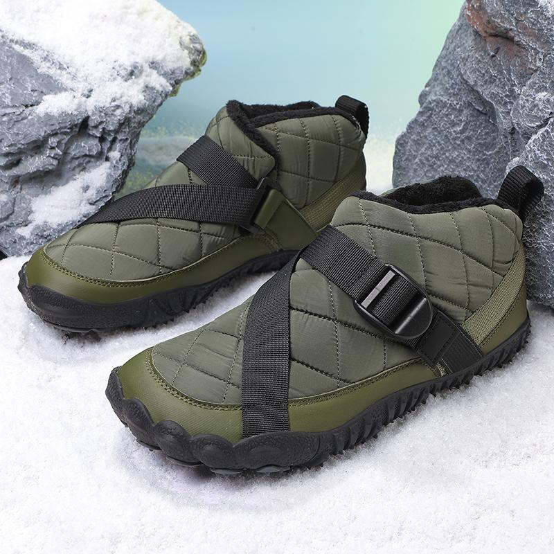 

2026 Winter New Fashion Men s Boots Thickened Warm Cotton Shoes Short Plush Thick Soled Non-slip Male Sneakers Casual Snow Boots 36 армія зелений колір