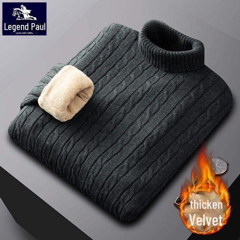 

Мягкий и красивый мужской свитер из толстого хлопка с высоким воротом и бархатной термоподкладкой 5XL 180-195 lbs