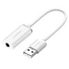 Adapter Audio Ugreen Us206, Usb To Mini Jack 3.5Mm Aux 15Cm (White)