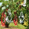 1PC Flash Drive Bird Spiral Reflector-Silver Polyester Film Hanging Garden Bird Repeller Scares Away Woodpecker Pigeons.