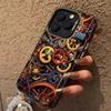 Cool Graffiti Mechanical Pattern TPU Basic Phone Case for iPhone 16 15 Pro Max 16E 14 13 12 11 XS X XR 7 8 Plus Hard Back Cover
