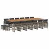 VidaXL Ensemble à manger de jardin 17 pcs et coussins résine tressée, ensemble à manger d'extérieur 3210830
