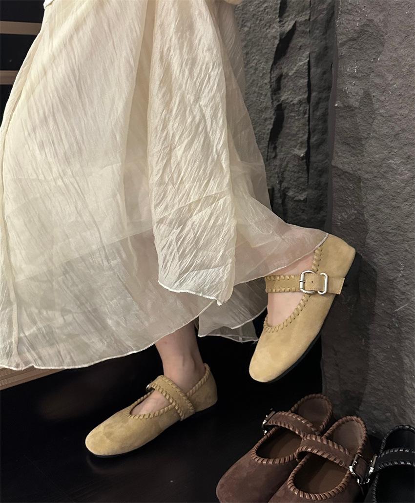 

Однословная пряжка с неглубоким вырезом, женские туфли-лодочки в новом ретро-стиле, с квадратным носком, на плоской подошве, обувь Мэри Джейн, весна-осень 2025 39