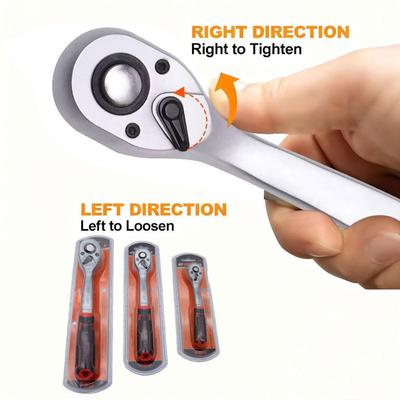 1/4 3/8 1/2 Torque Ratchet Wrench Snap Socket Professional Drive Click Type Ratcheting 24 Teeth