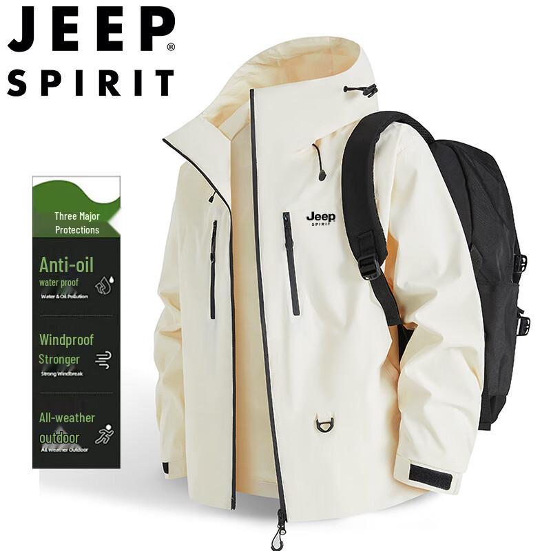 

JEEP SPIRIT Men s Hooded Outdoor Jacket 2XL