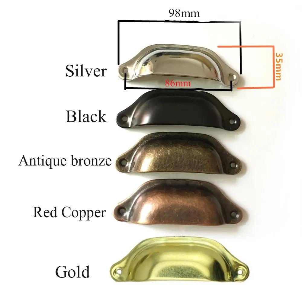 2PCS Cupboard Retro Furniture Dresser Cabinet Antique Brass Wardrobe Pulls Cabinet Pulls Drawer Knob Door Handle