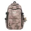 Schoolbag new ins college students versatile tie-dye schoolbag simple and fashionable large capacity junior high school students computer backpack