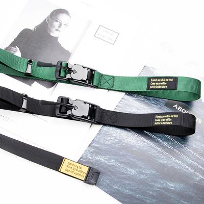 Magnet Suction Clasp Belt Men & Women Trendy Versatile Functional Canvas Belt Overalls with 2.5cm Magnetic Buckle