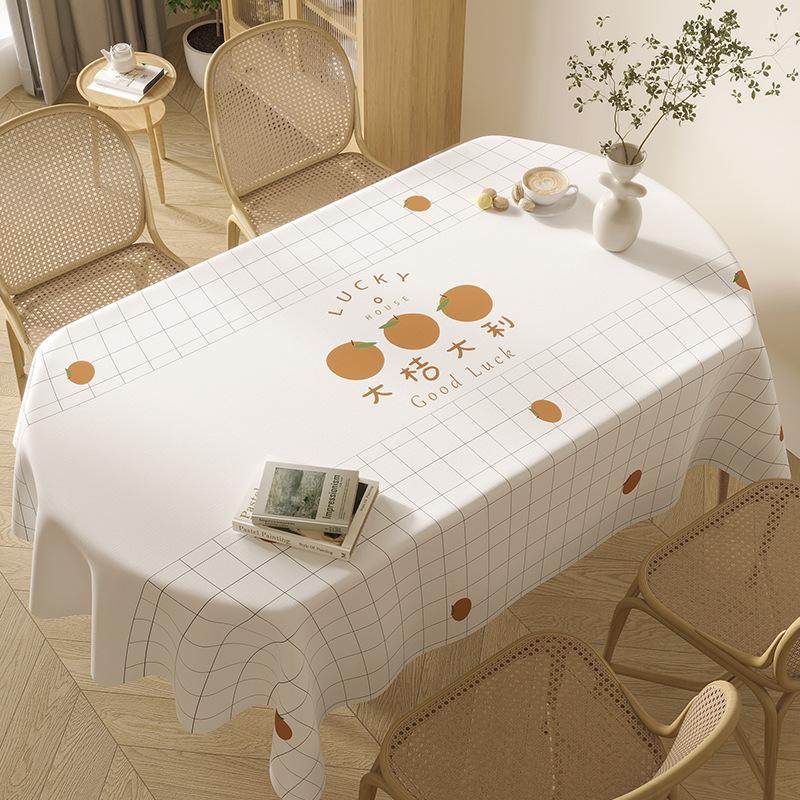 Small Fresh Internet Celebrity Tablecloth Waterproof, Oil-Proof And Scalding Leave-In Cartoon Dining Table Cloth Tablecloth Coffee Table Cloth