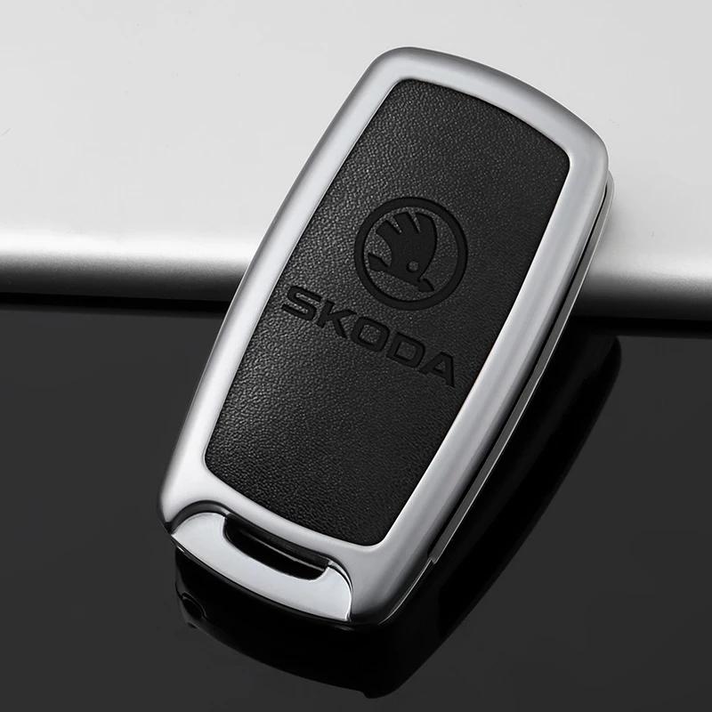 2025 New Car Flip Remote Key Fob Case Cover Protector Shell Bag For Skoda Octavia A5 A7 Fabia Superb Kodiaq Karoq Keychain Acces