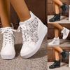 Women's Wedge Heel Lace Breathable Lace Up Shoes Fashionable Flat Soled Outdoor Casual Shoes Home Sandals for Women