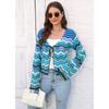 Women's Fall and Winter Wavy Patchwork Striped Sweater