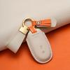 Beige Leather Key Case for Suzuki Wagon R and Lapin Customizable with Two Buttons [smasol] 44S, Alto, Every, (Women's) -