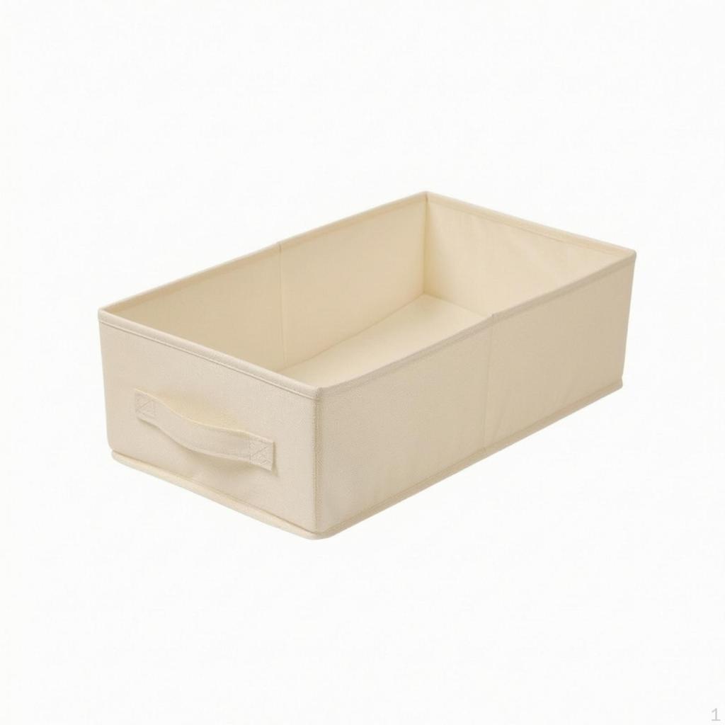 Textile Storage Box SoftSided with Handle Opencloset Top Organizer for Wardrobe, Shelf