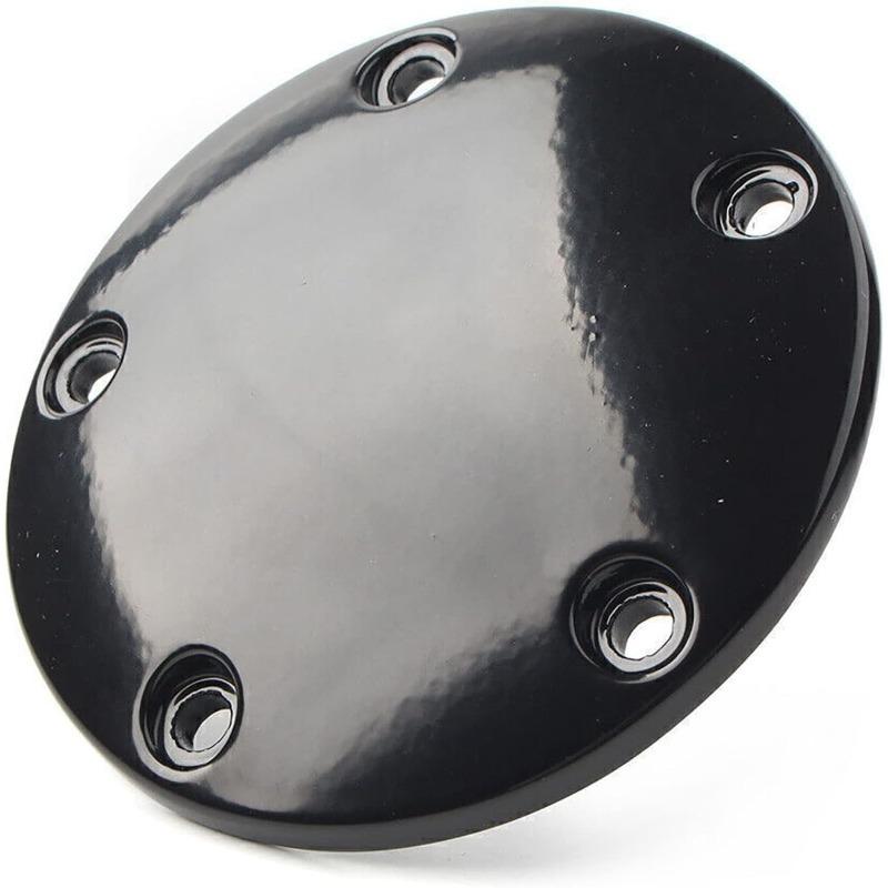 Timing Points Cover Motorcycle Domed Ignition Engine Cover for Harley Twin Cam Softail Dyna Touring 1999-2017, 5 Hole
