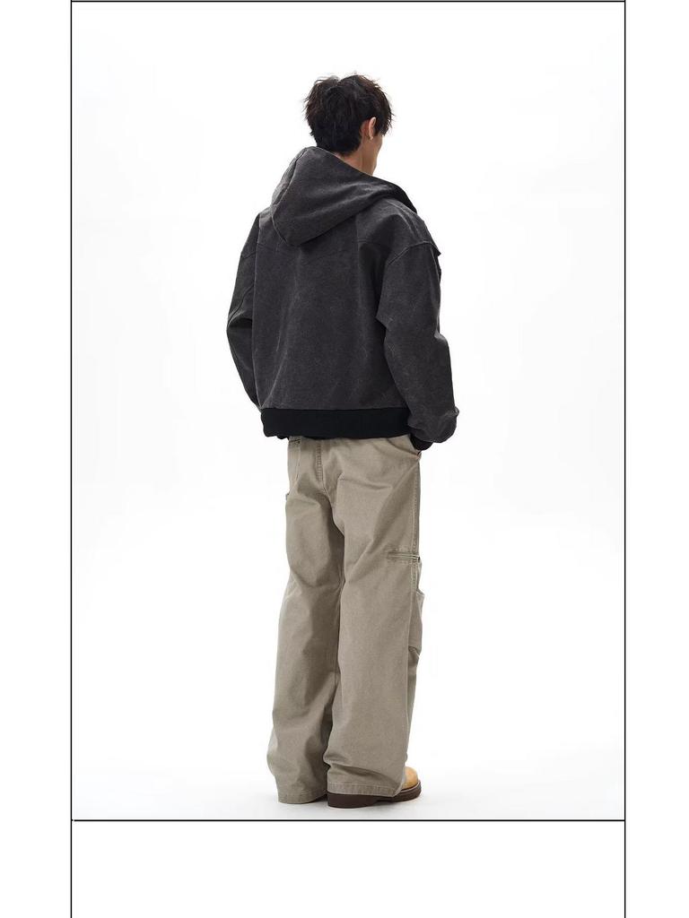 Herren Retro Nieten Harrington Jacke - Lässiger Lockere Passform für Frühling & Herbst