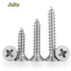 Jianaiter 304 Stainless Steel Phillips Flat Head Countersunk Self-Tapping Wood Screws