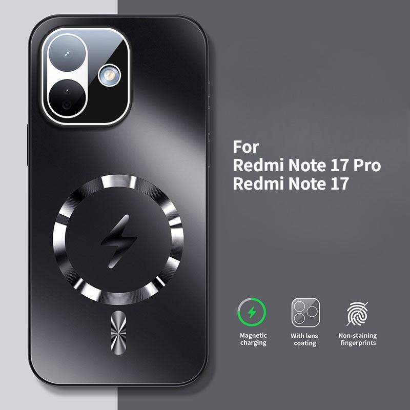 For Redmi Note 17/17 Pro Case New AG Matte Lightning Magnetic PC-TPU Cover For Redmi Note 17 Pro Shockproof Bumper Funda