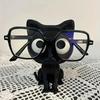 Desk Decor Cat Glasses Holder 3D Printed Sitting Kitten Eyewear Stand Adorable & Functional Organizer to Brighten Your Workspace