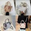 2024 New Fashion Floral Print Shoulder Bag Pu Material Water Bucket Bag