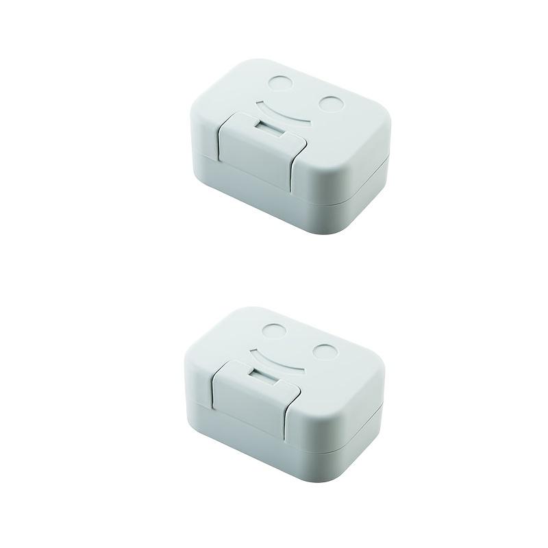 2pcs Cartoon Sealed Soap Box With Lid, Portable Travel Soap Container, Bathroom Soap Storage Case