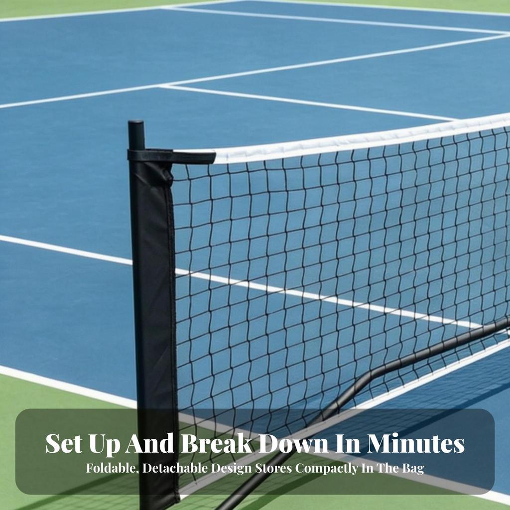 Foldable Portable Pickleball Net Detachable with Frame Easy