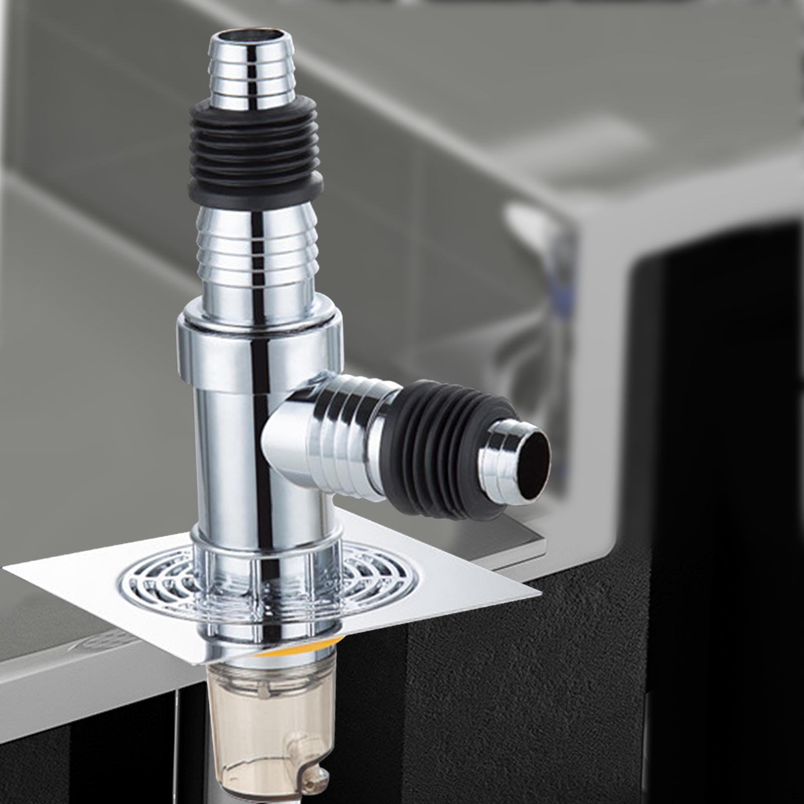 

Floor Drain Cover with Pipe Connector, Strainer for Restroom, Dorm, Hotel, Washing Machine 16.5cmx10cm