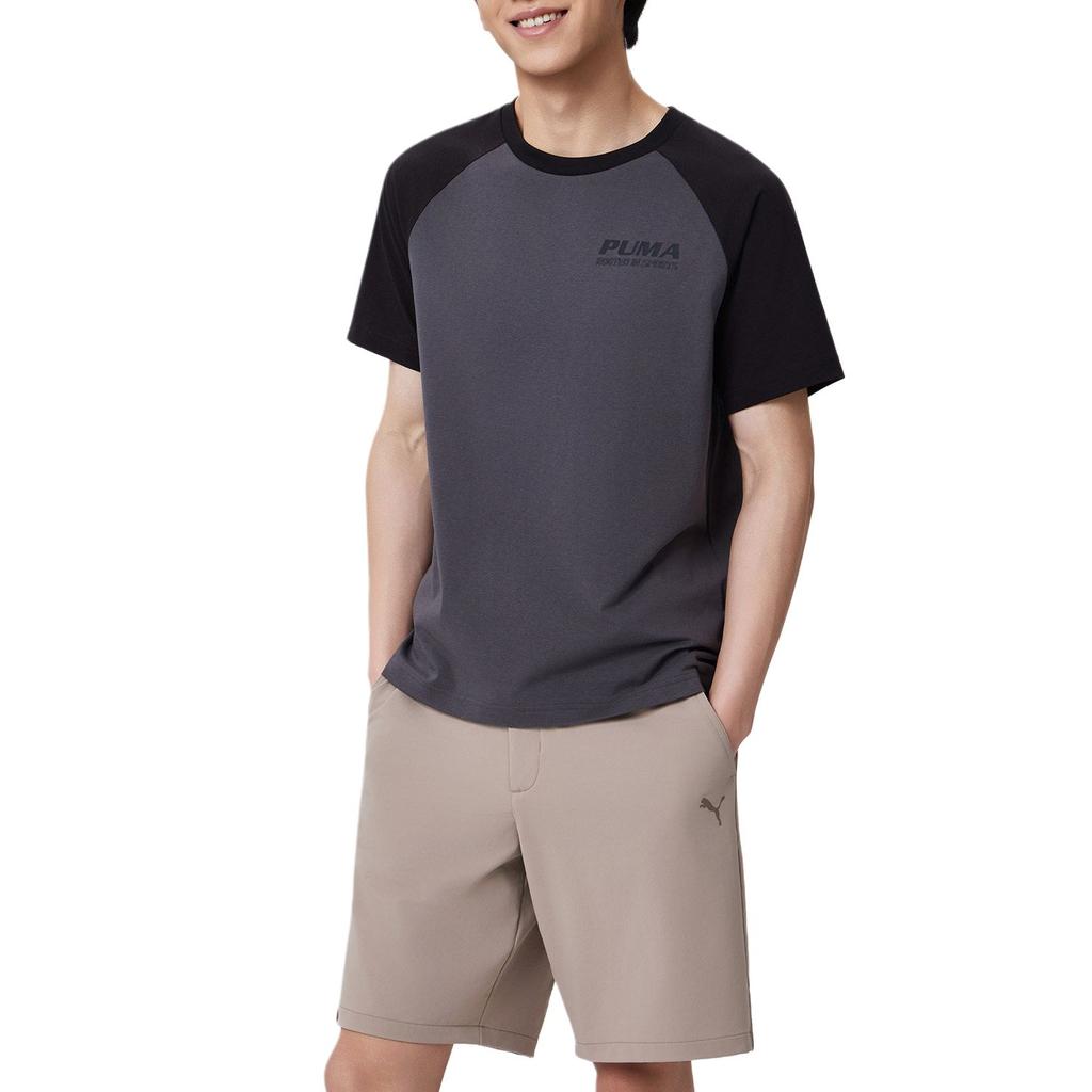 Puma Graphic Retro Crew Neck Short Sleeve T-Shirt Unisex tops Mist-Gray 696371-79