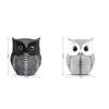 Modern Classy Lucky Owl Resin Art Figure Showpiece (Black and White, 2 Piece)