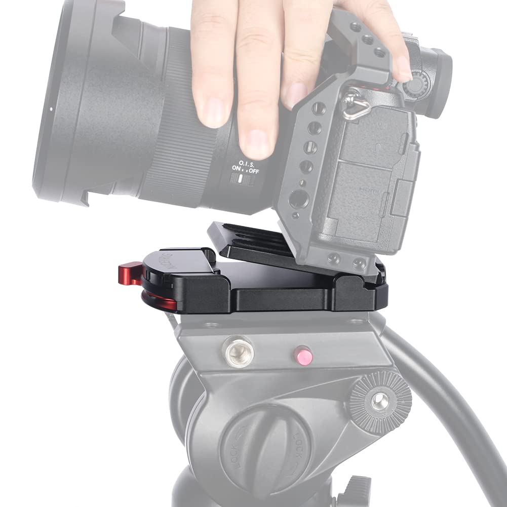 NICEYRIG Universal Base Quick Release Tripod Camera QR Compatible with Sony Kinefinity Lumix and Canon 522 Plate, Plate, Plate, Plate, Plate, A7C,