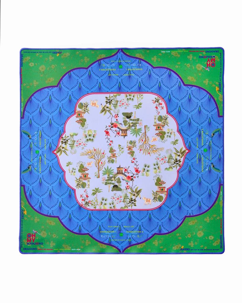 Custom Printed Noise Reduction Mahjong Mat Waterproof Shockproof Anti-Slip Table Pad for Home Game Room