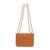 Tory Burch Eleanor Double T Large Logo Drawstring Chain Matte Leather Small Square Crossbody Shoulder Bag Women Bags Bourbon-Whiskey 73589-201