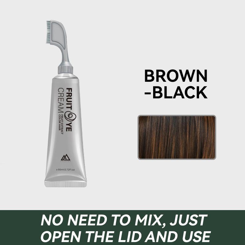 

80 мл фруктовая эссенция для окрашивания волос, расческа для волос, кремовый цвет, черный, коричневый для женщин, бабушка, дедушка