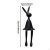Sitting Bunny Statue Collection Sculpture for Entryway Shelf Living Room White