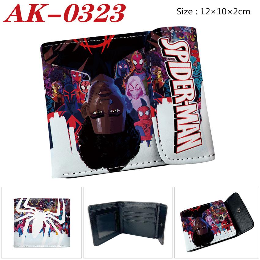 Marvel Superbohater Pełnokolorowy Zatrzask Krótki Portfel ze Skóry PU Kapitan Ameryka Iron Man Spider-Man