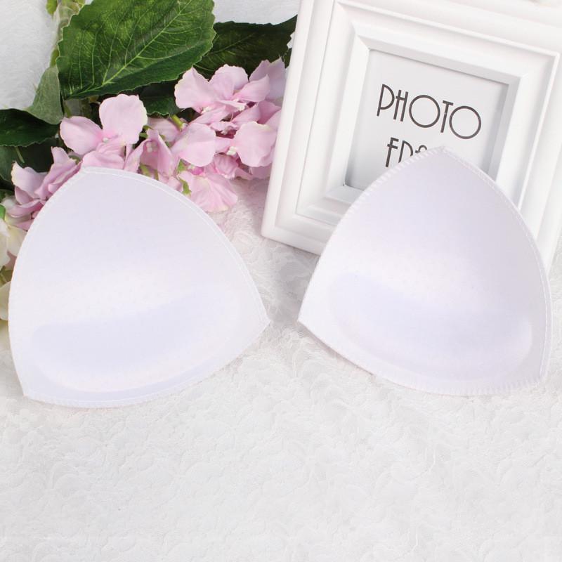 1 пара губчатого пенопластового бюстгальтера, купальники, набивные вставки, треугольные стереотипы, массажная накладка на грудь Breathable&Locked белый