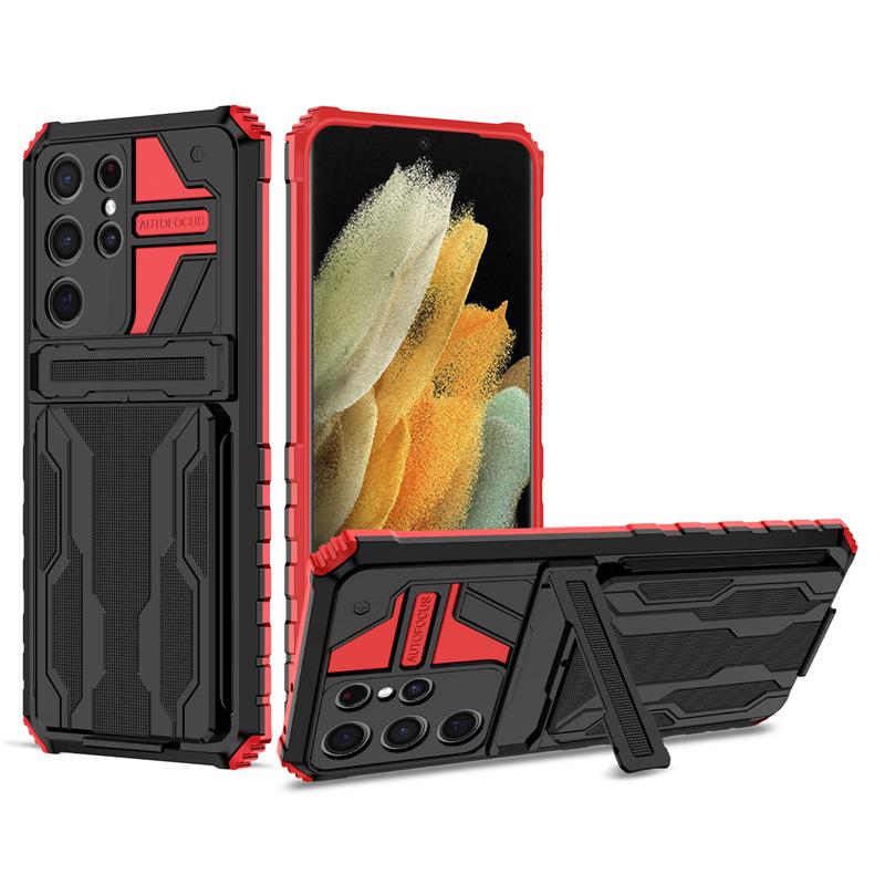 Suitable for Samsung S23 Ultra Creative Card Bag Holder Note20 King Kong Card Bag Anti Fall Mobile Phone Case