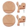 2SETS Wood Smartphone Stand Desktop Cellphone Holder Stands Desktop Phone Stand Home Decor Display