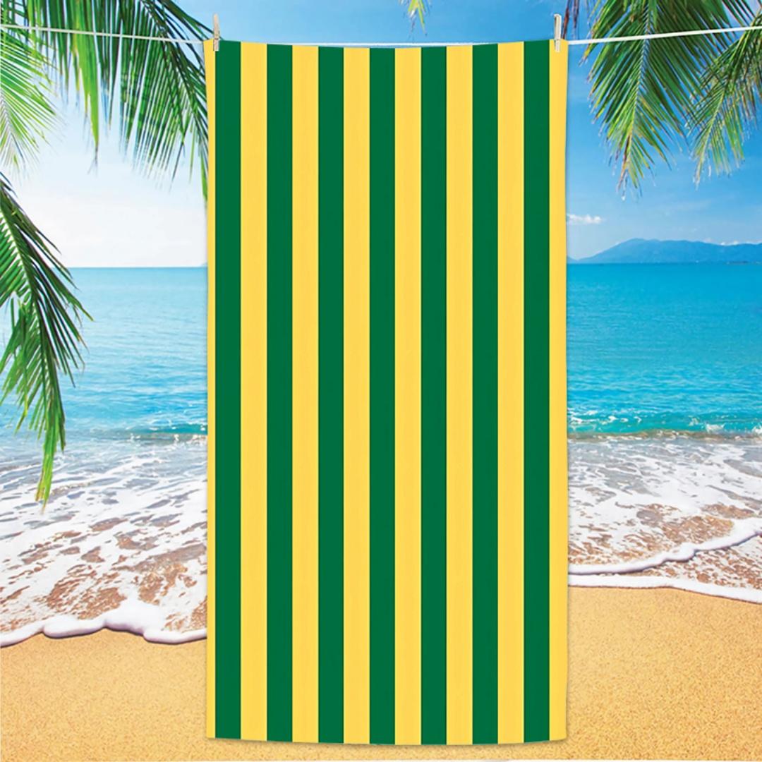 

Striped Beach Towel, Digital Printing Thin Quick-Dry Anti-Sand Microfiber Lightweight for Swim Yoga Travel Gym Gift W40*H60(CM)