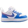 Nike Court Borough Synthetic Leather Comfortable Low-Top Walking Shoes Baby Sneaker White Blue IR5461-101