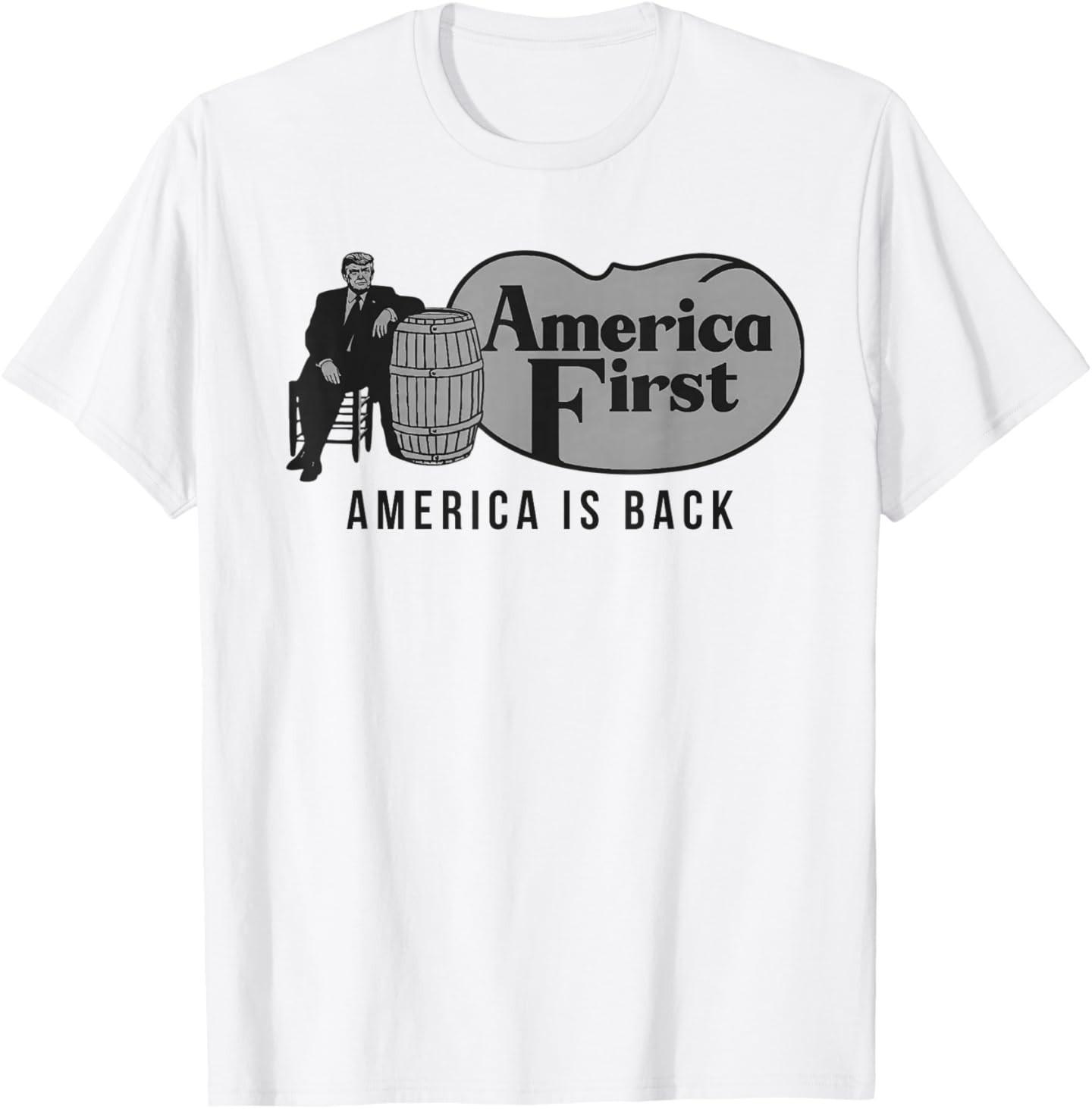 America Is Back Cracker America First Barrel T-Shirt XL