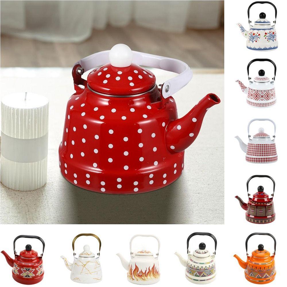 Enamel Enamel Tea Kettle Handmade Tea Pot Teakettle Water Jug  Restaurant